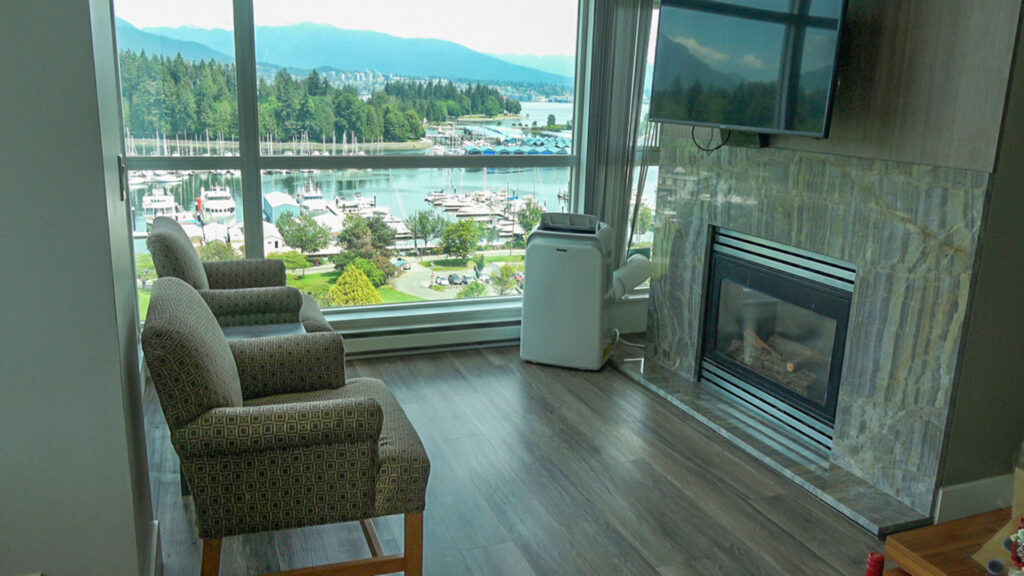 Presidential Suites Living Room With Coal Harbour Views
