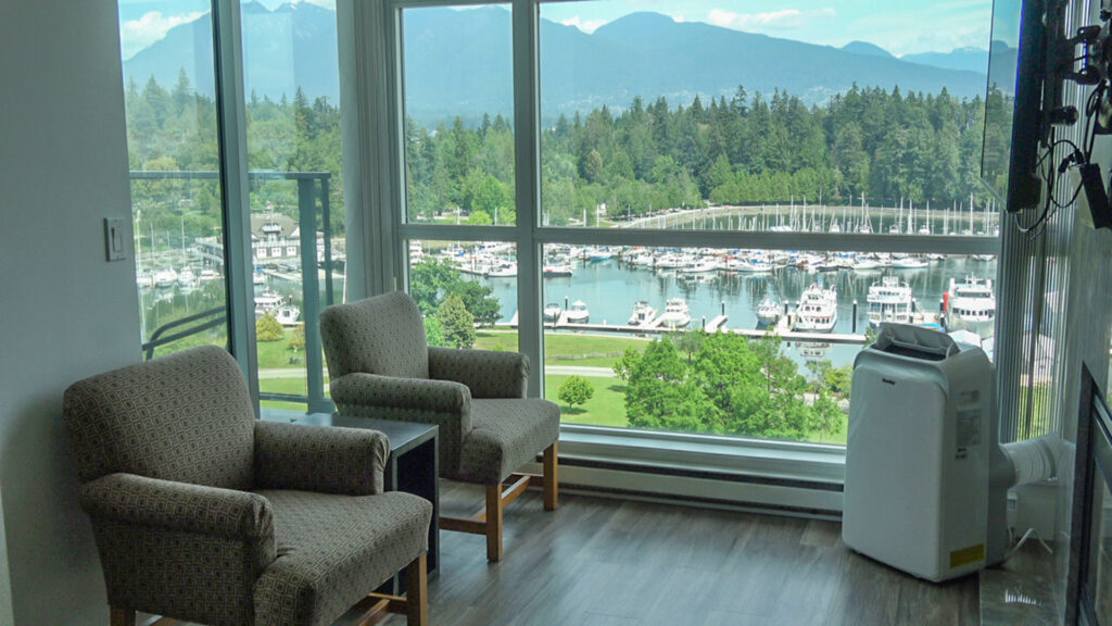 Presidential Suites Living Room With Coal Harbour Views